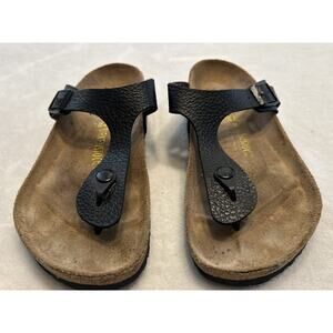 Birkenstock Gizeh Thong Sandals Women’s Size 40 US Size 9-9.5 Black Leather